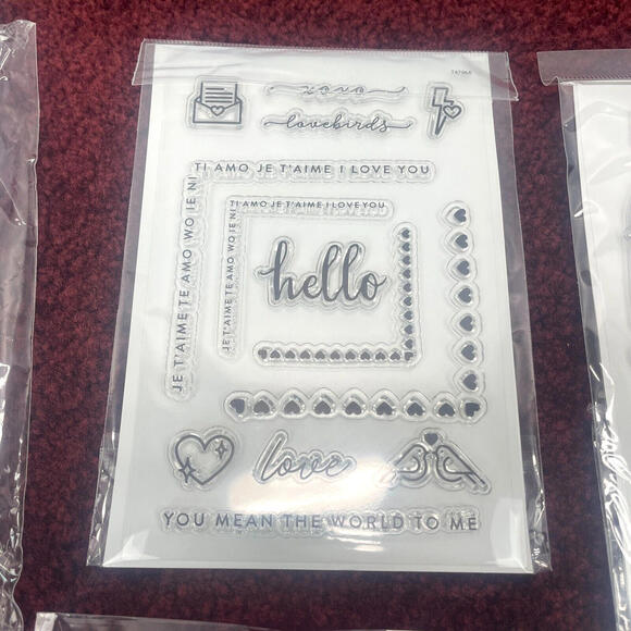 Lot 3 Kingston Crafts Stamps Dies Kits Chipboard Frames Love Paper Dolls Spring - Picture 5 of 9